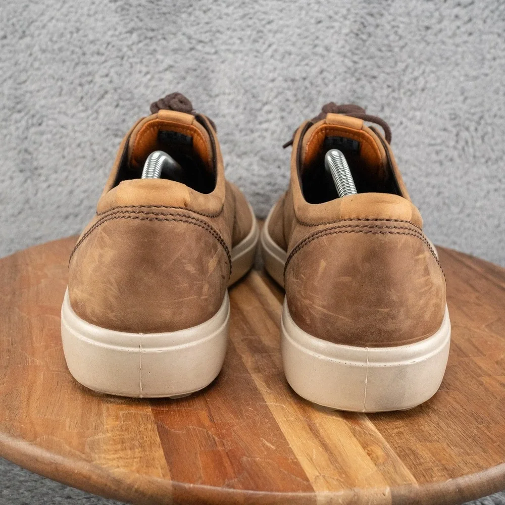 Ecco‎ Mens Bubble Soles Shoes Brown Leather Size EU 46 US 12 Danish Design
